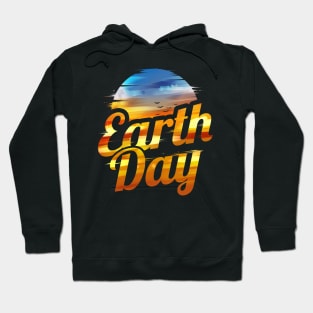 Sun Down With Flying Birds For Earth Day Hoodie
